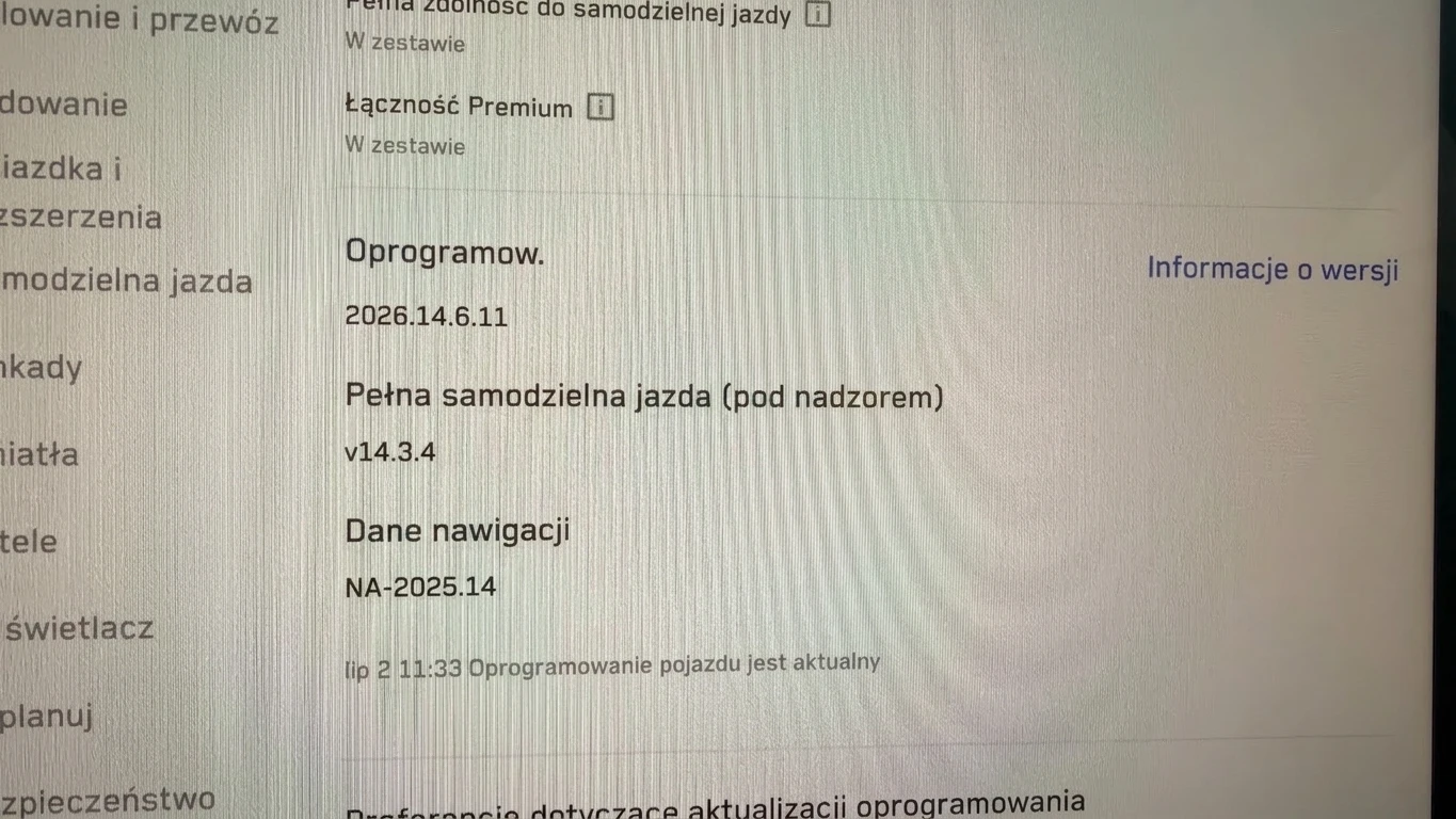 Nawigacja Tesla z europejskimi mapami